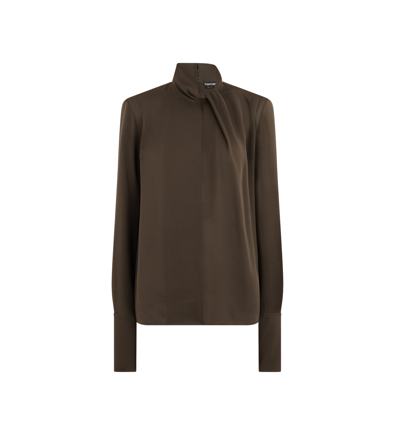 WASHED SILK GEORGETTE LONG SLEEVE BLOUSE image number 0