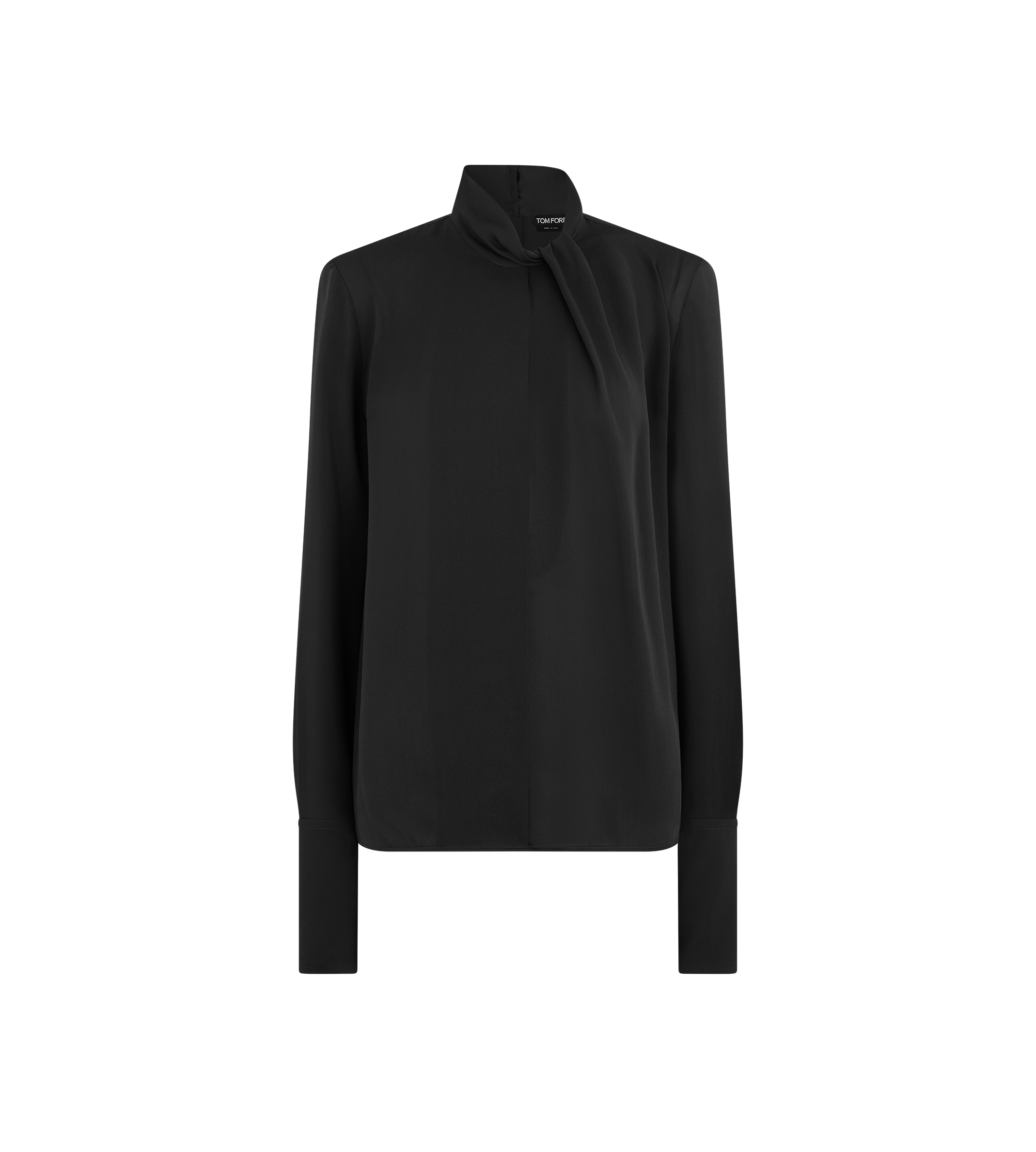 WASHED SILK GEORGETTE LONG SLEEVE BLOUSE