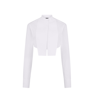 COTTON VOILE CROPPED SHIRT image number 0