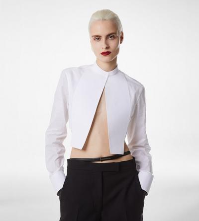 COTTON VOILE CROPPED SHIRT image number 2