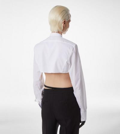 COTTON VOILE CROPPED SHIRT image number 3