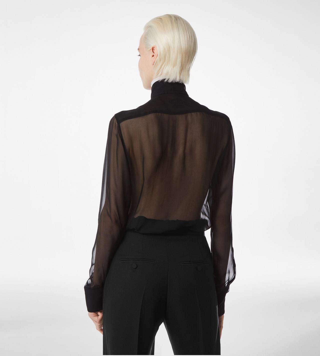 SILK CHIFFON SHIRT image number 3