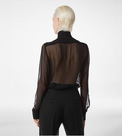 SILK CHIFFON SHIRT image number 3