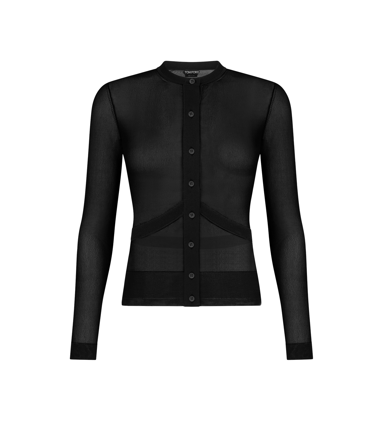 TOM FORD VISCOSE BLEND BLACK LONG SLEEVE TOP