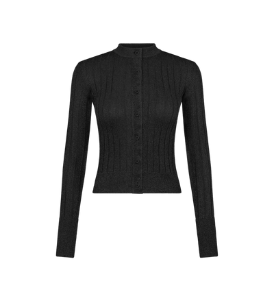 CREWNECK CARDIGAN WITH TOM FORD METAL PLAQUE