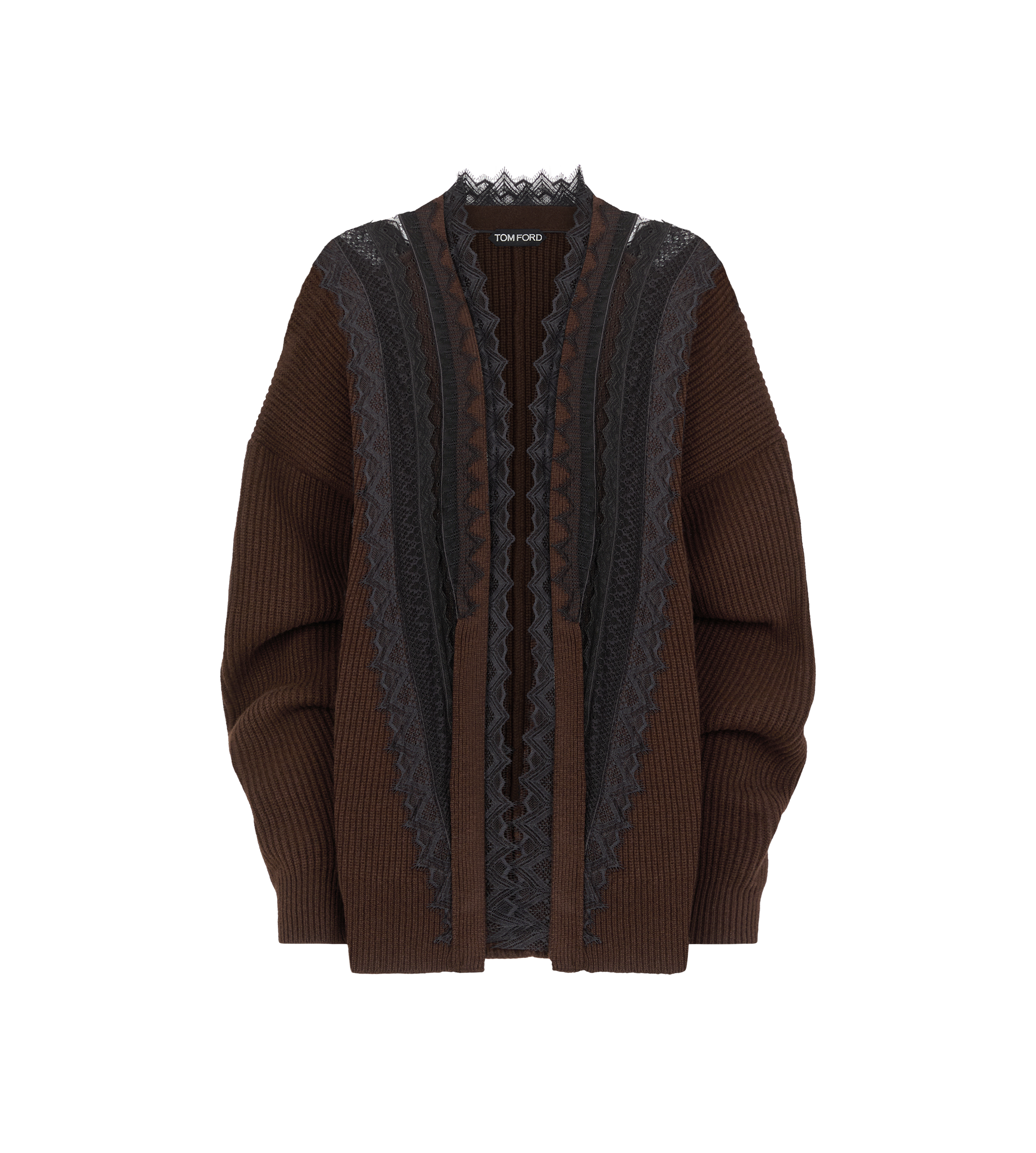 SCULPTURAL CARDIGAN WITH LAYERED V-NECK INSERT