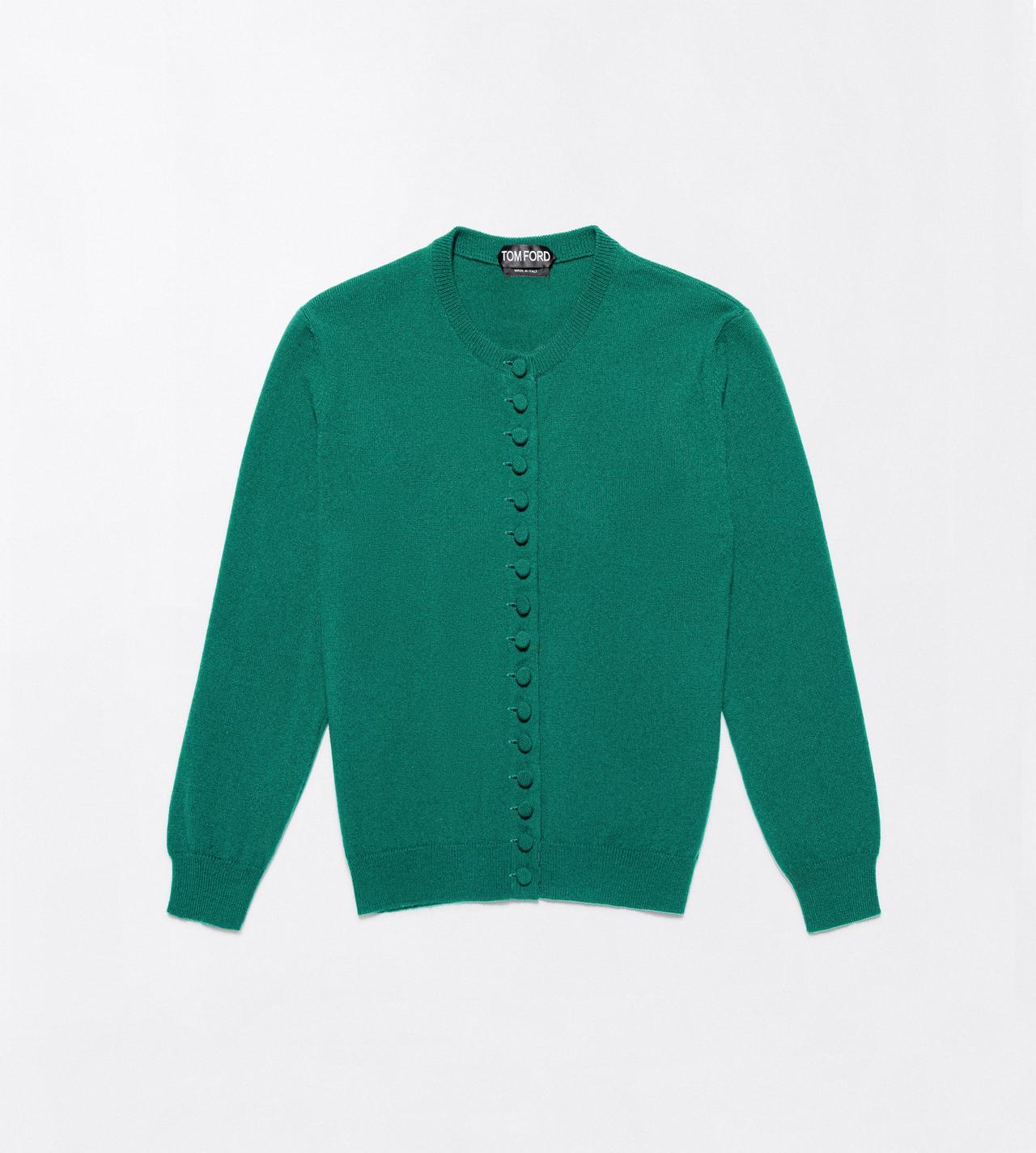 TOM FORD CASHMERE FORMAL GARDEN VINTAGE WASHED CASHMERE CREWNECK CARDIGAN