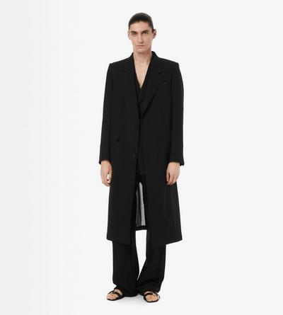 TOM FORD WOOL BLACK LIGHT FRESCO TAILORED COAT