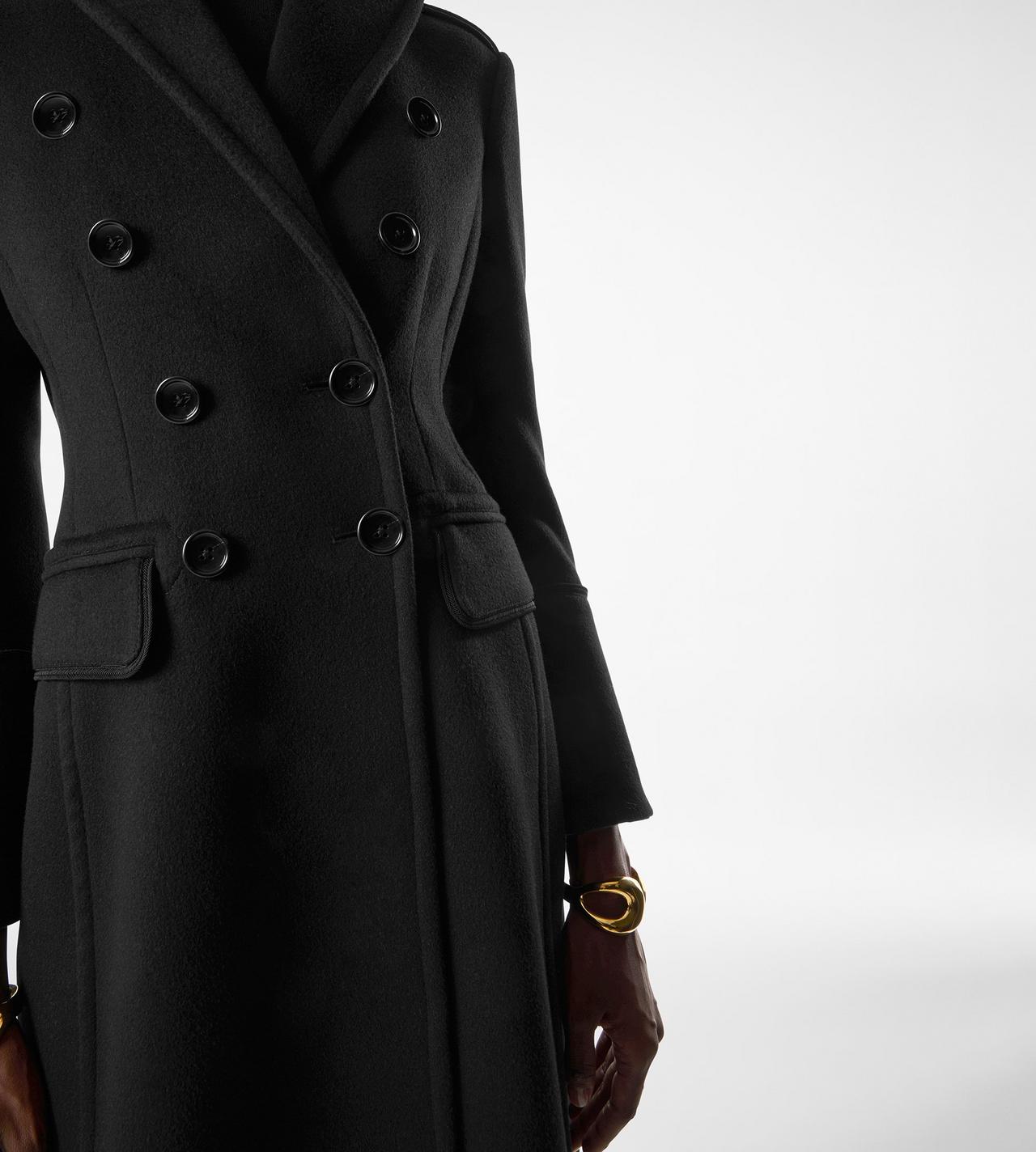 WOOL & CASHMERE BLEND DOUBLE BREASTED MILITARY COAT image number 1