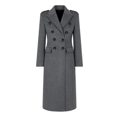 BRUSHED COMPACT CASHMERE DOUBLE BREASTED MILITARY COAT image number 0