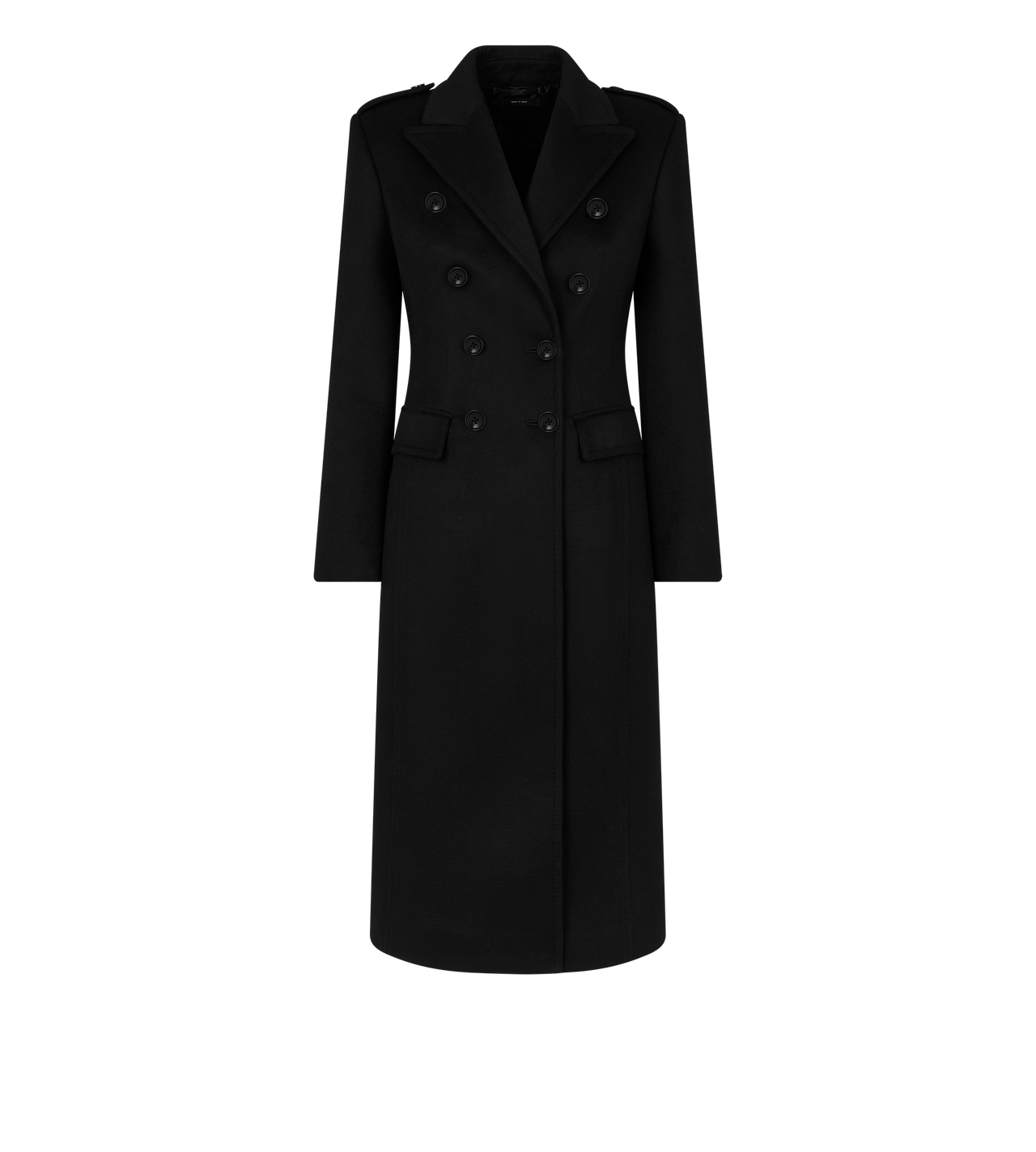 BRUSHED COMPACT CASHMERE DOUBLE BREASTED MILITARY COAT image number 0