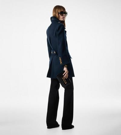 COMPACT WOOL & CASHMERE BLEND MILITARY PEACOAT image number 2