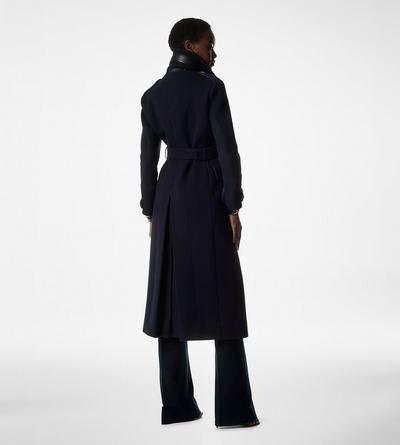 VIRGIN WOOL FELT MILITARY LONG COAT image number 3