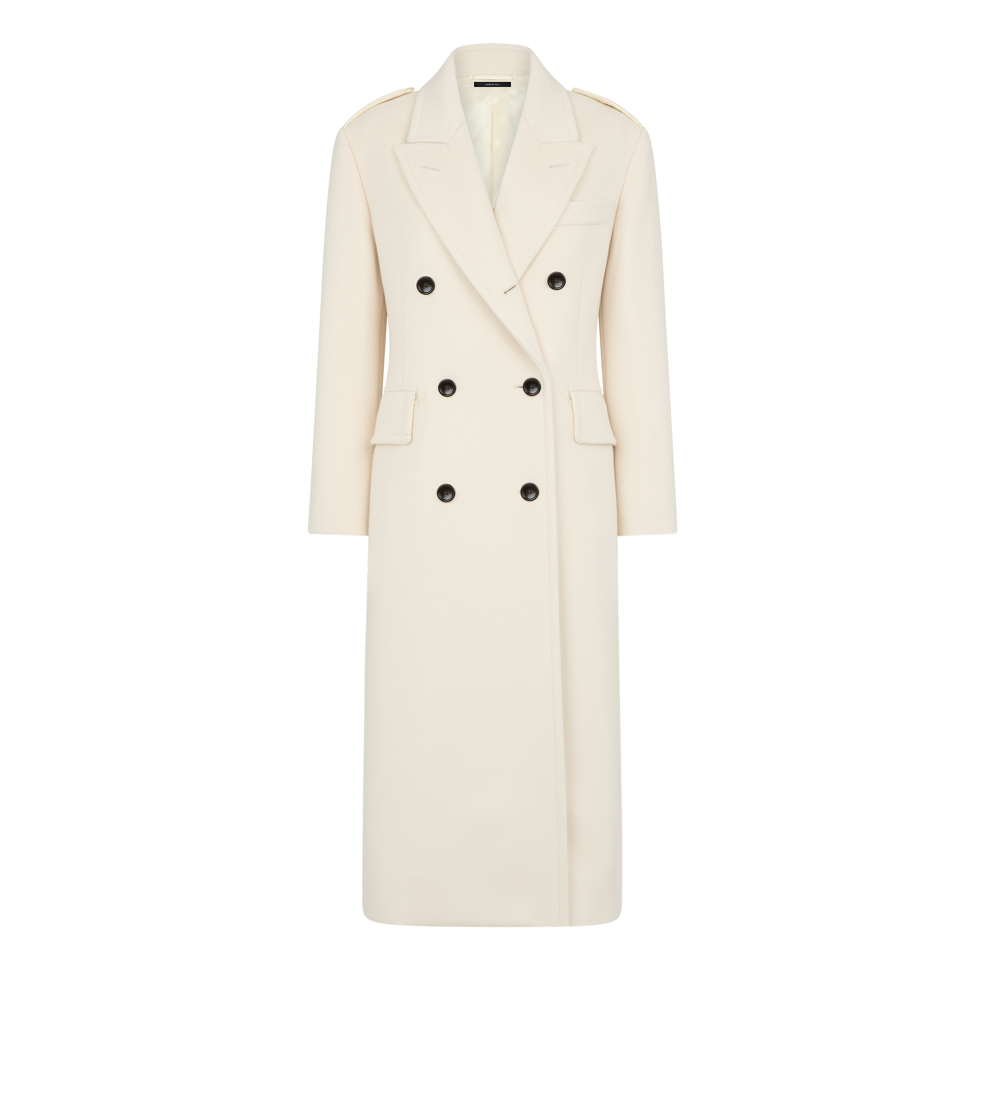 WOOL AND CASHMERE BLEND OFFICER COAT