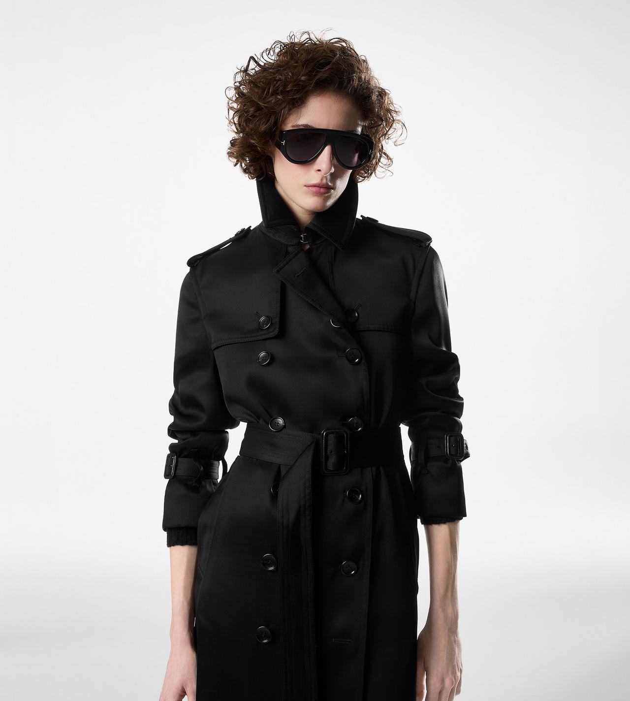 TRENCH COAT WITH LEATHER UNDERCOLLAR | Tom Ford Fashion