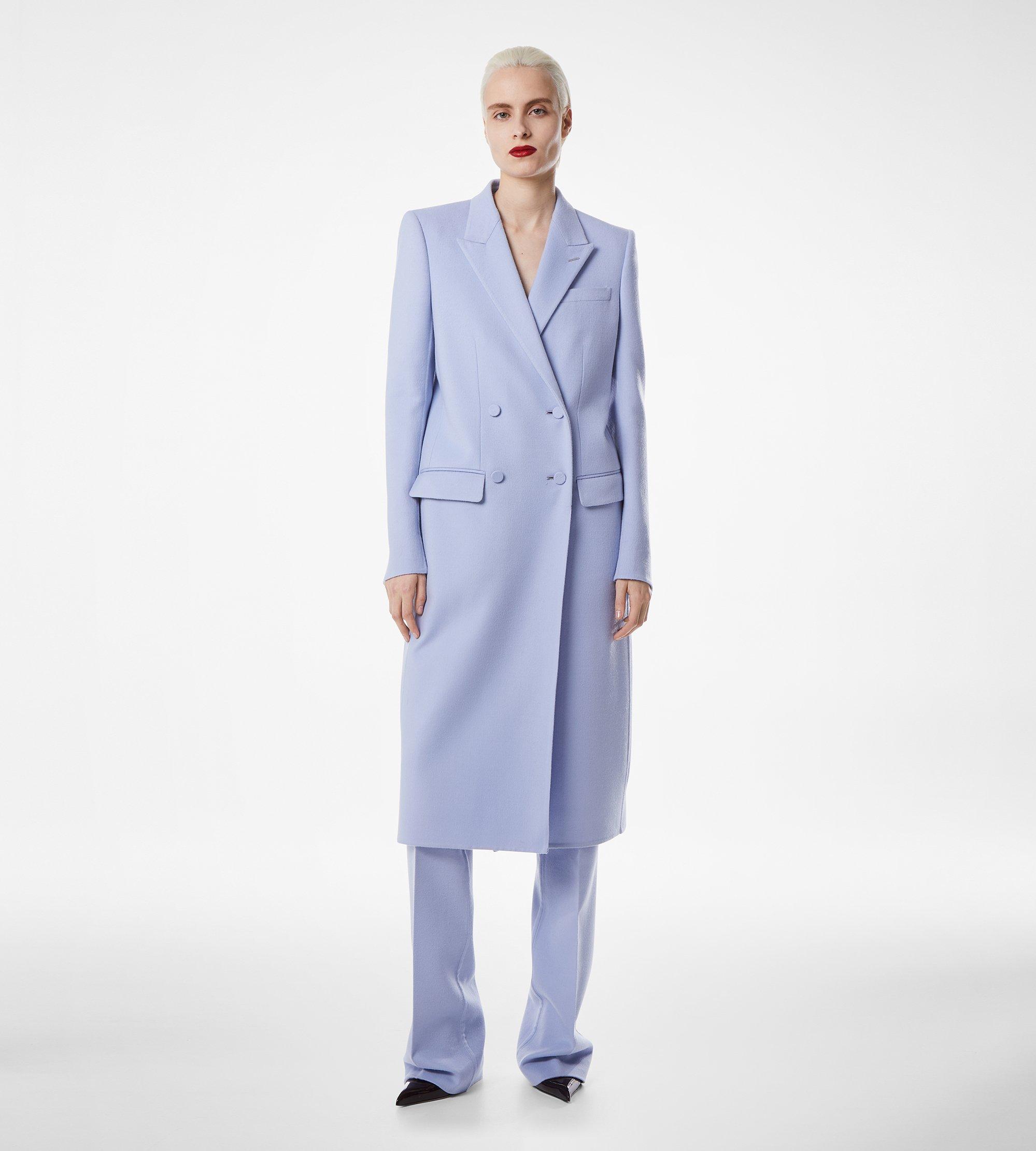 DOUBLE FACE LIGHT WOOL DOUBLE BREASTED COAT