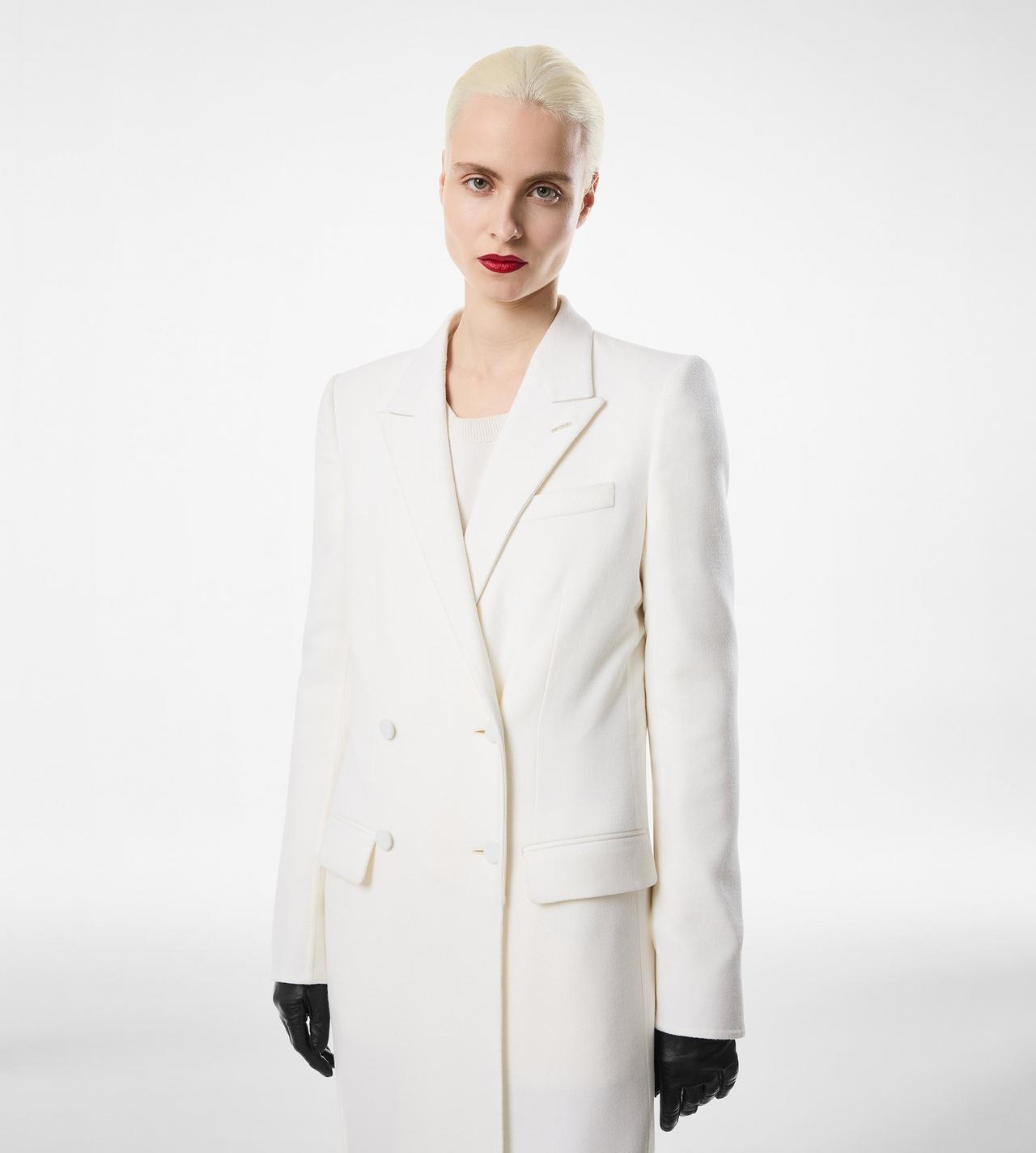 DOUBLE FACE LIGHT WOOL DOUBLE BREASTED COAT image number 4