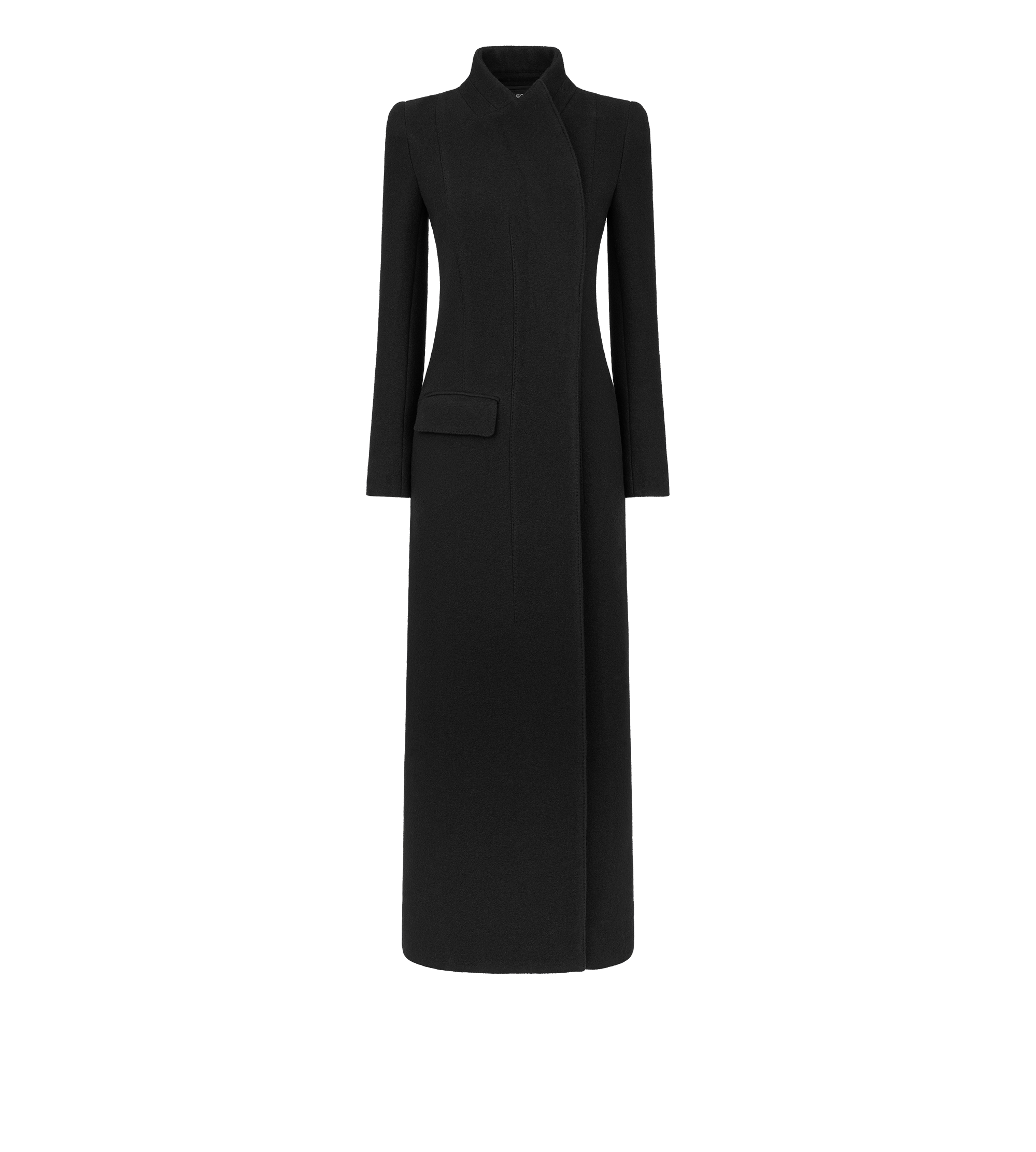 COMPACT STRETCH BOUCLE' DOUBLE BREASTED COAT