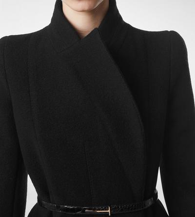 COMPACT STRETCH BOUCLE' DOUBLE BREASTED COAT image number 1