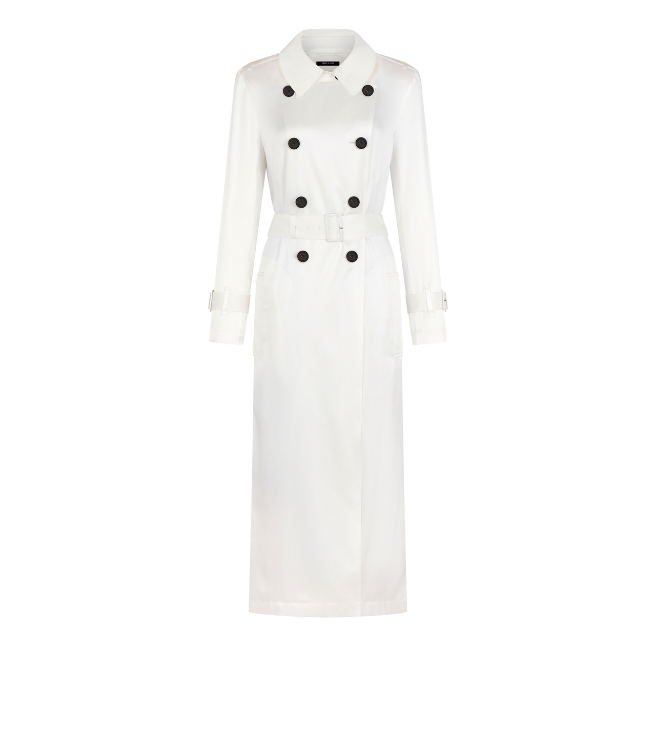 BELTED SILK SATIN TRENCH COAT image number 0