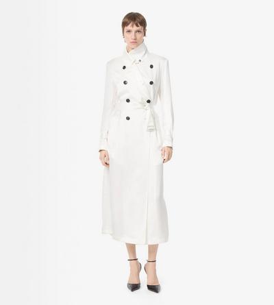 BELTED SILK SATIN TRENCH COAT image number 2