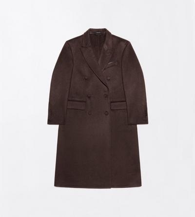 TOM FORD CASHMERE DARK CHOCOLATE CASHMERE DOUBLE BREASTED OVERCOAT