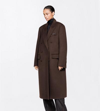 TOM FORD CASHMERE DARK CHOCOLATE CASHMERE DOUBLE BREASTED OVERCOAT