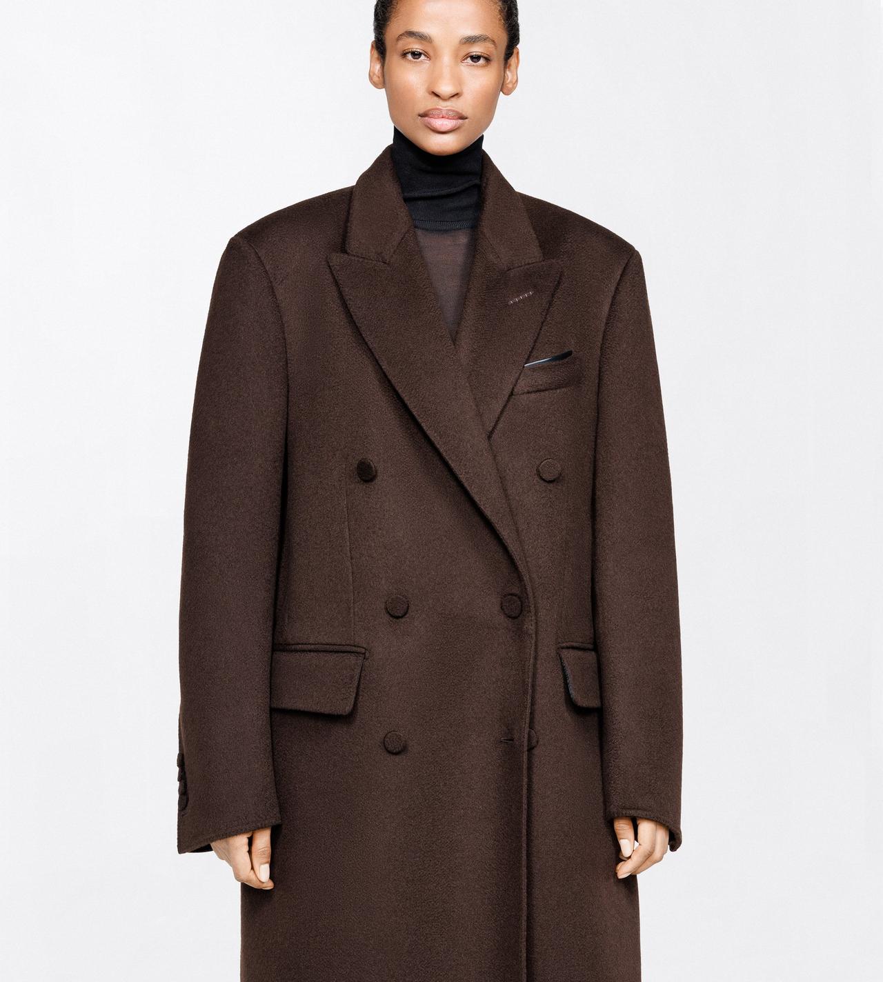 TOM FORD CASHMERE DARK CHOCOLATE CASHMERE DOUBLE BREASTED OVERCOAT