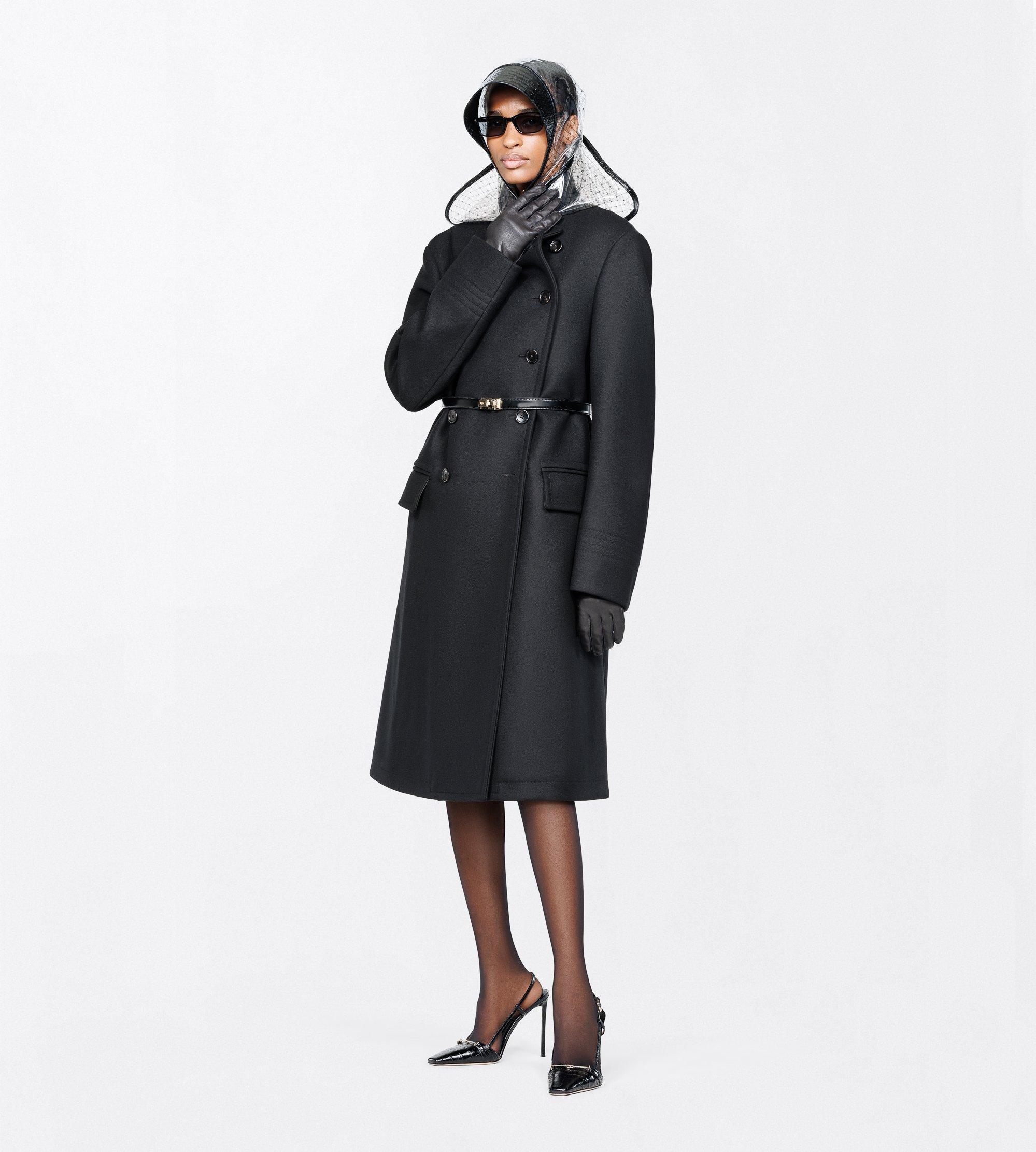 WOOL FELT FUNNEL NECK RELAXED FIT BRIDGE COAT