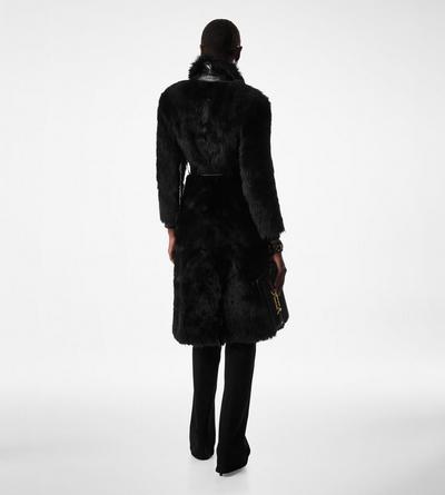 SHEARLING BELTED COAT image number 3