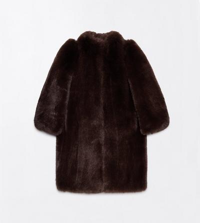 TOM FORD FAUX FUR BROWN FAUX FUR COAT