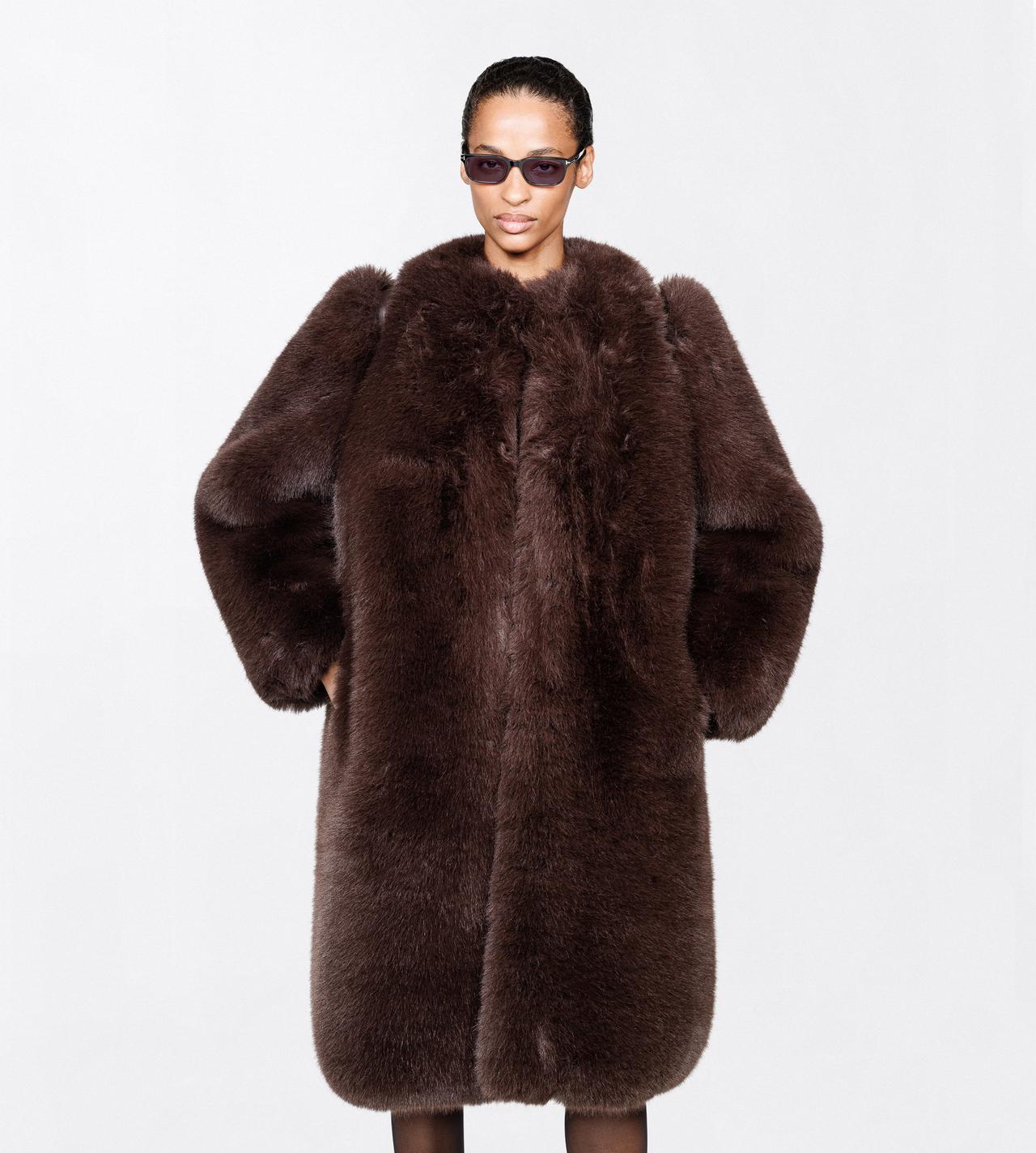 TOM FORD FAUX FUR BROWN FAUX FUR COAT