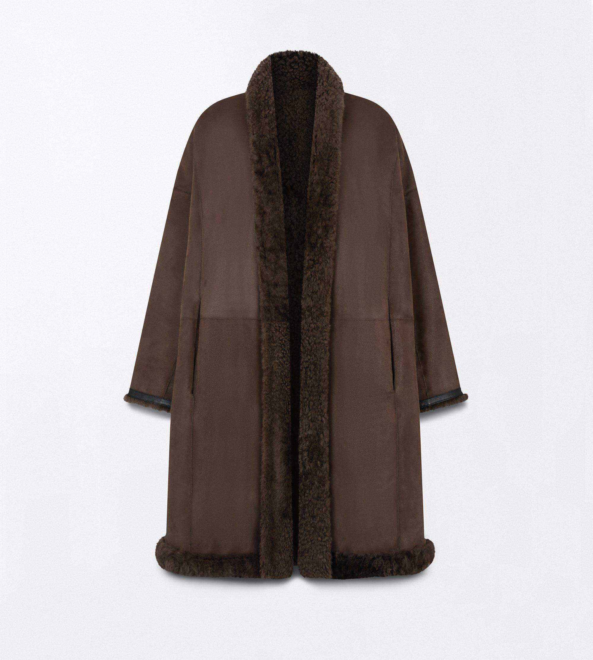 WAVY LAMB SHEARLING REVERSIBLE COCOON COAT