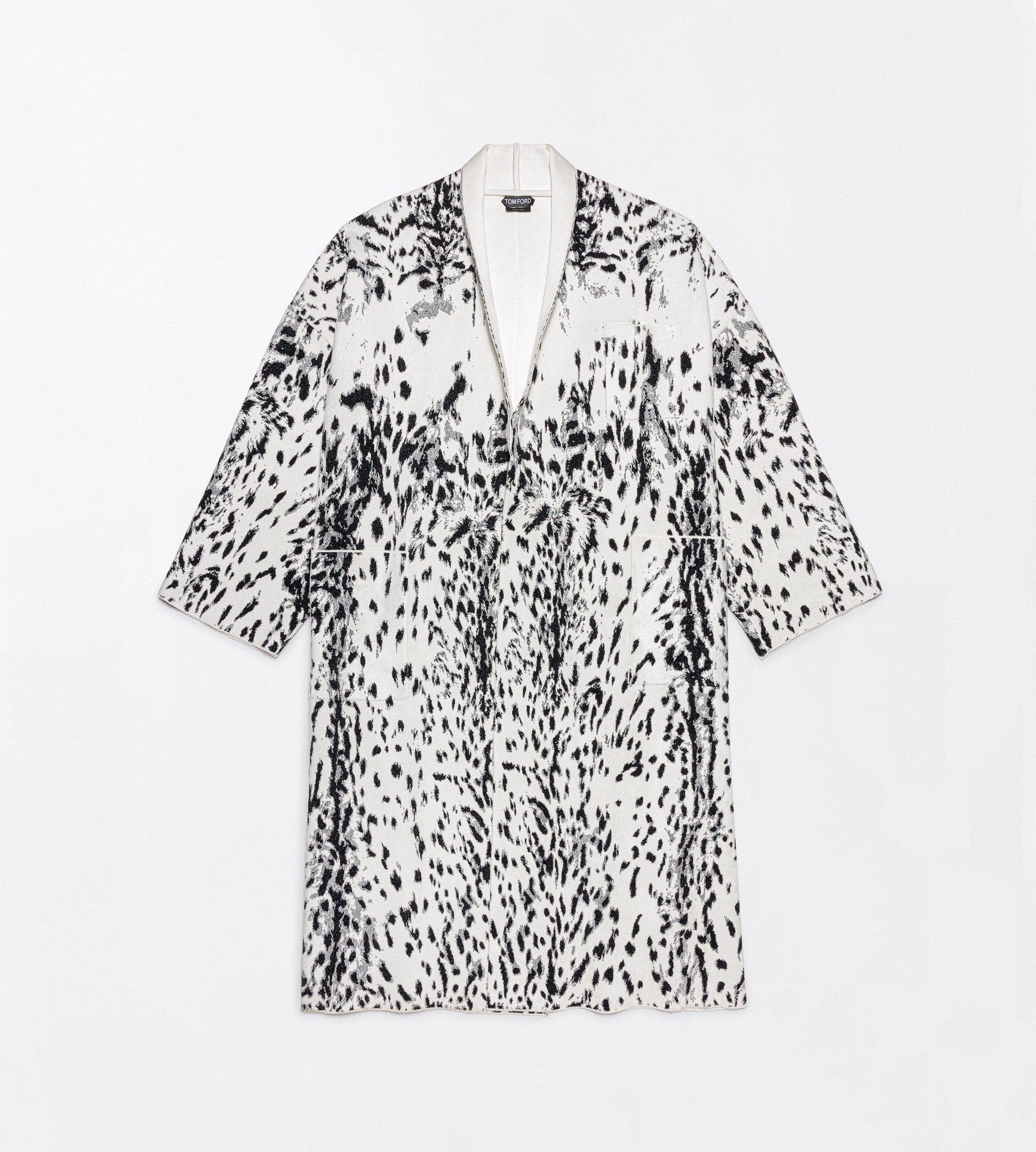 LYNX JACQUARD VELVET OVERSIZED SCULPTURAL COAT