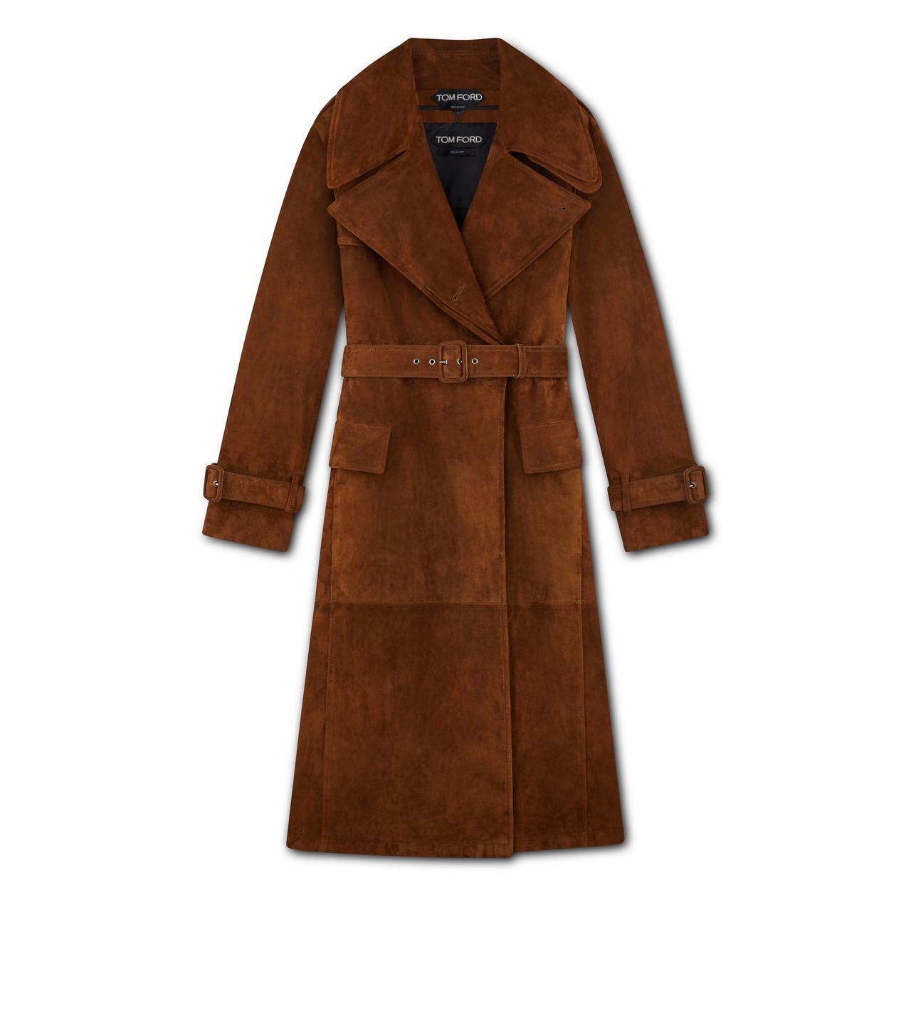 CASHMERE SUEDE TRENCH COAT image number 0