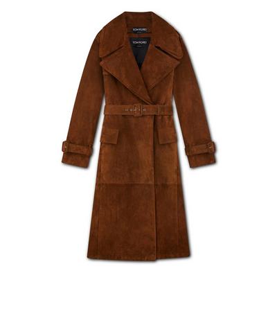 CASHMERE SUEDE TRENCH COAT