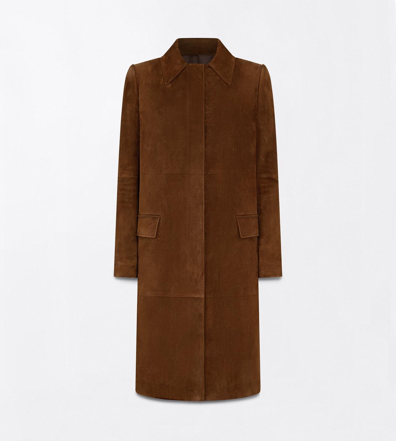 TOM FORD LEATHER LAND BROWN FULL GRAIN LAMB SUEDE MACKINTOSH COAT