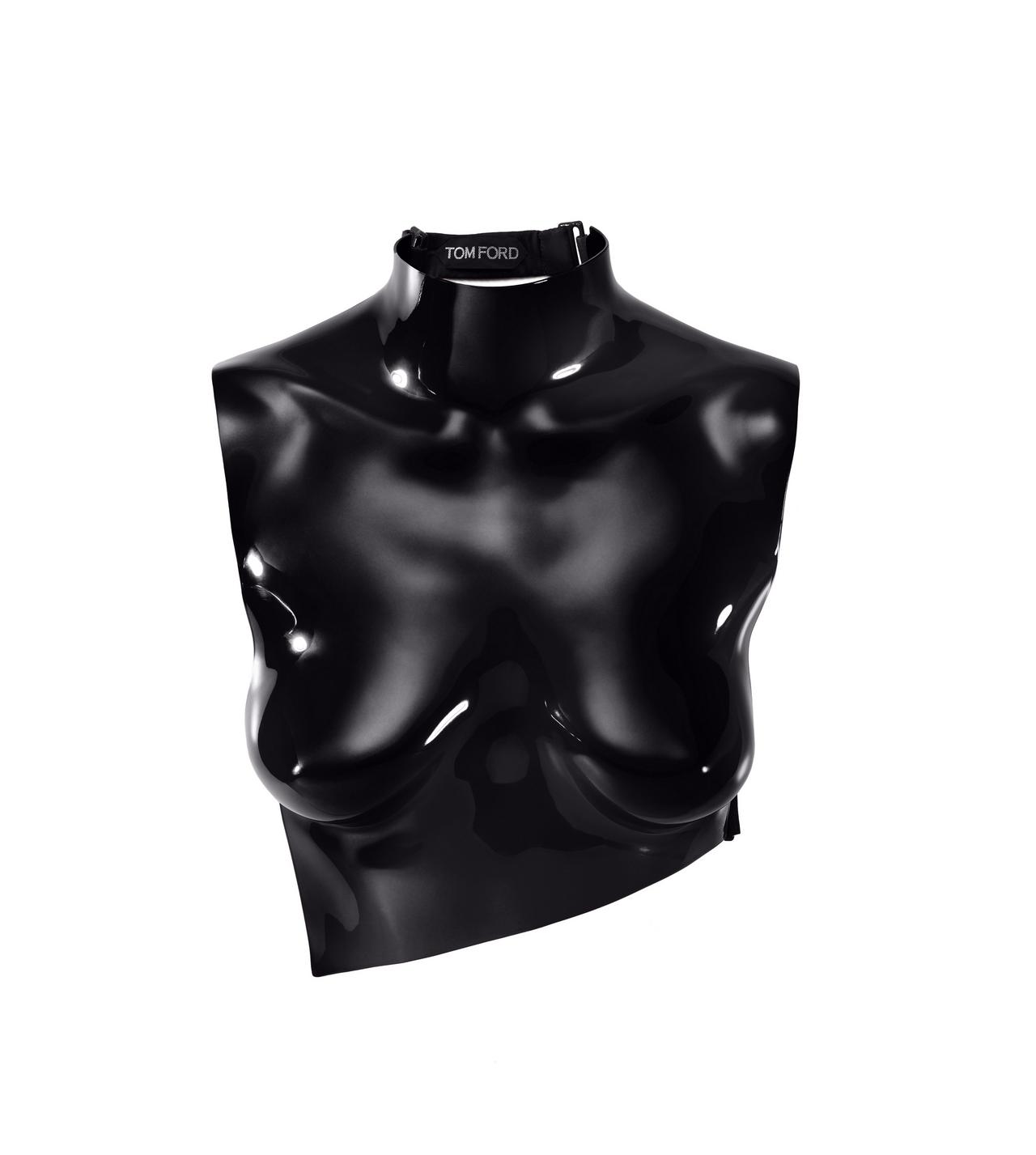 LACQUERED CHROME ACRYLIC ANATOMICAL BREASTPLATE