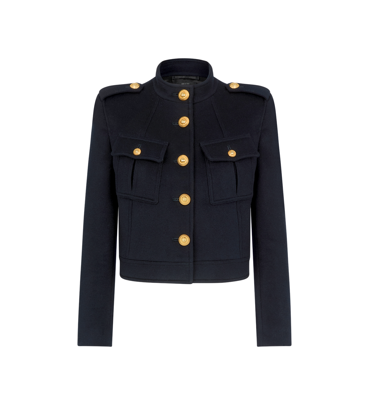 WOOL AND CASHMERE BLEND MILITARY CHASSEUR JACKET image number 0