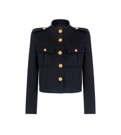 WOOL AND CASHMERE BLEND MILITARY CHASSEUR JACKET image number 0