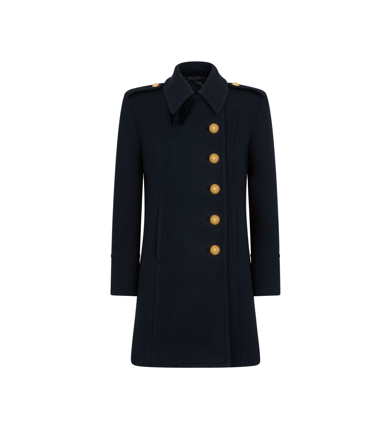 wool cashmere duffle asymmetric peacoat