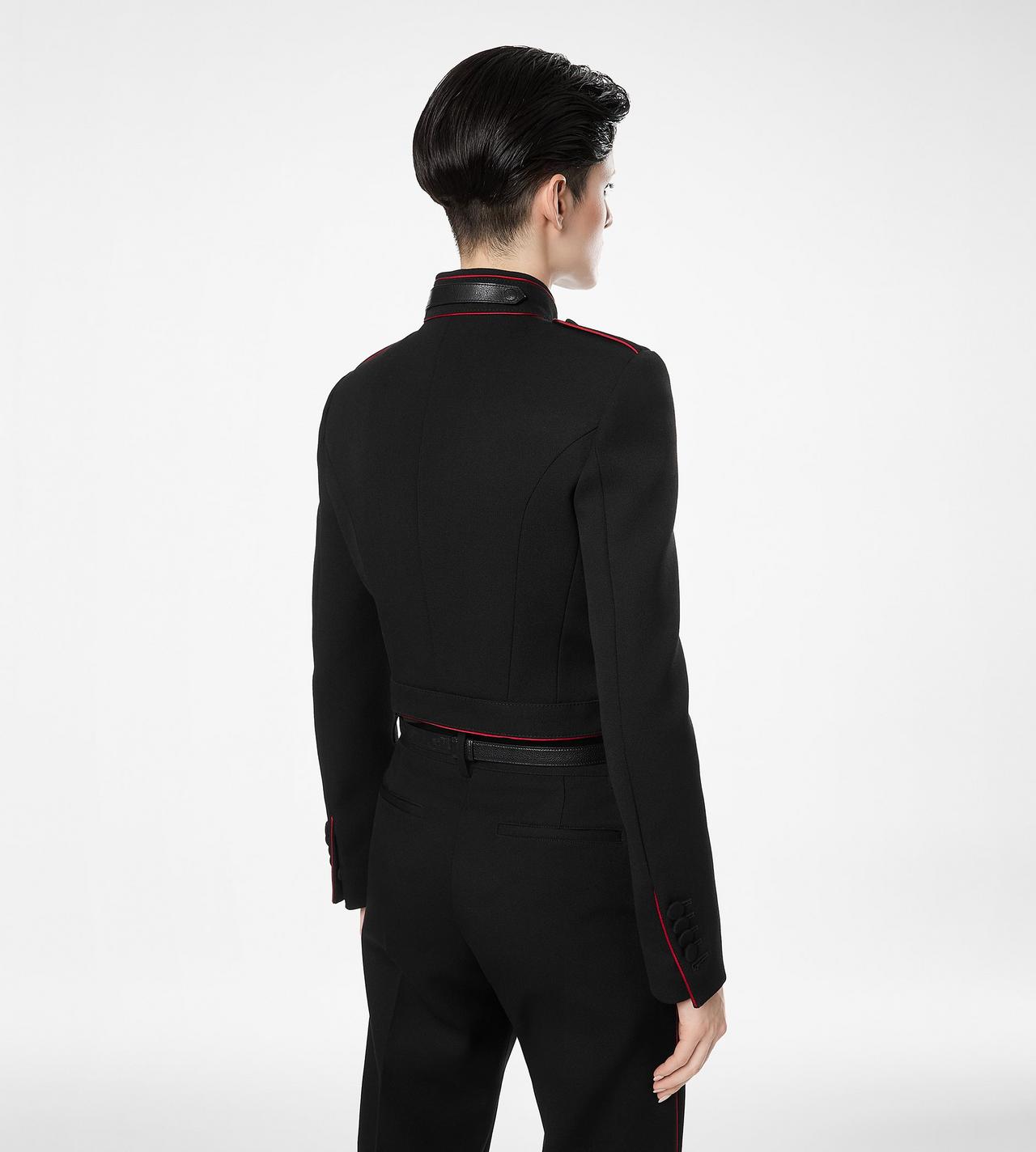 SHARP WOOL GABARDINE OFFICER JACKET WITH PIPING image number 4