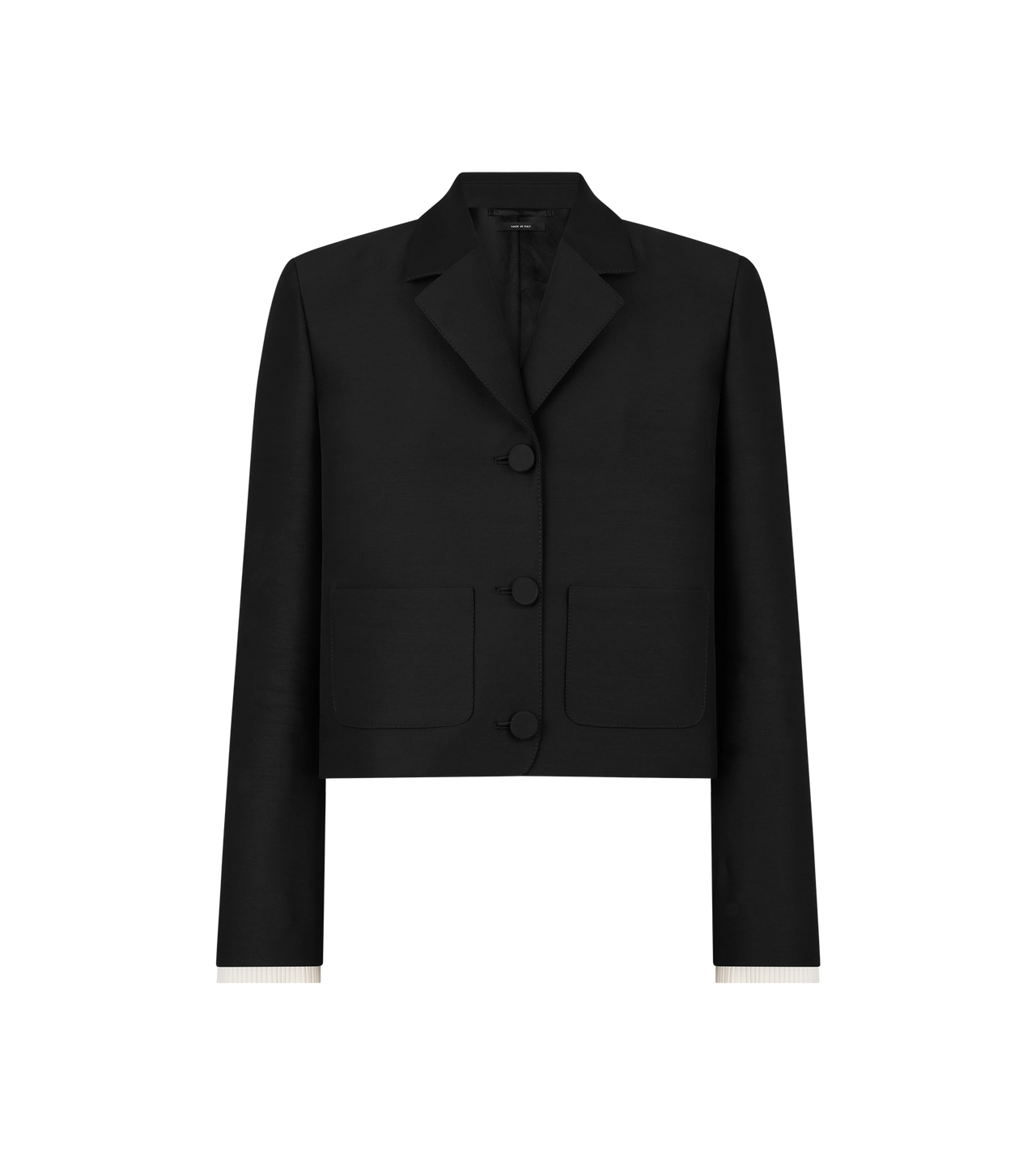 WOOL SILK RADZMIR JACKET WITH PLISSE DETAILS image number 0