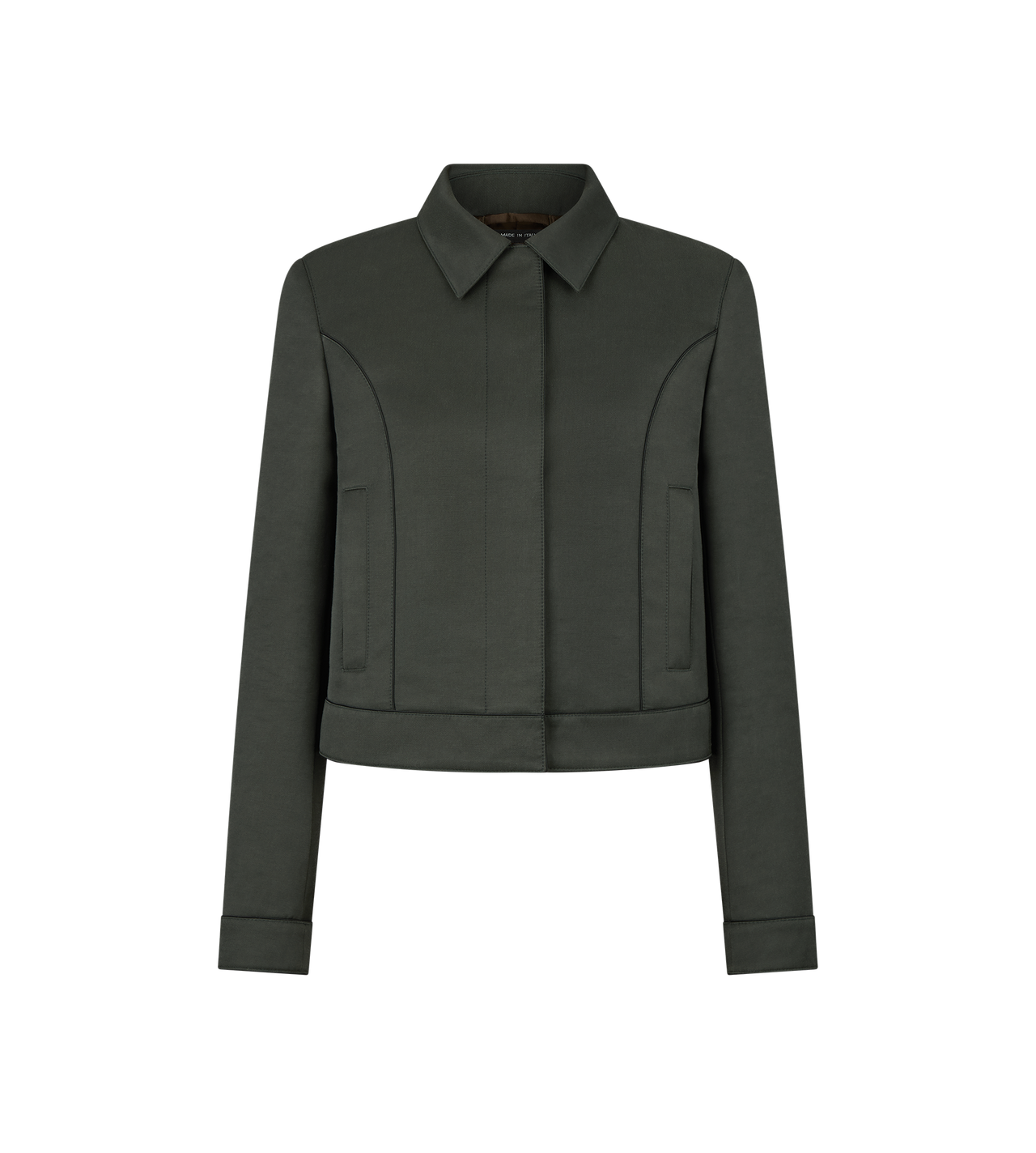 COTTON VISCOSE TWILL BLOUSON WITH PIPING image number 0