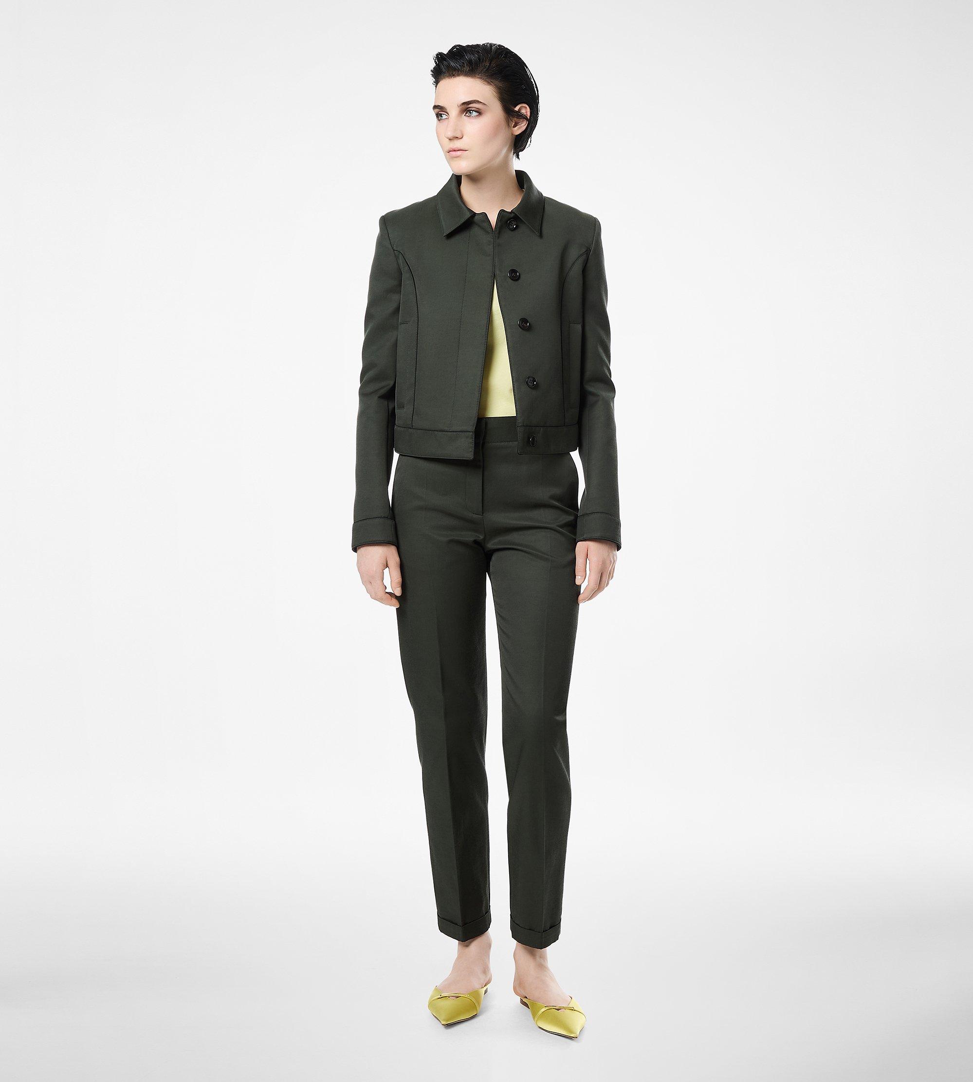 COTTON VISCOSE TWILL BLOUSON WITH PIPING