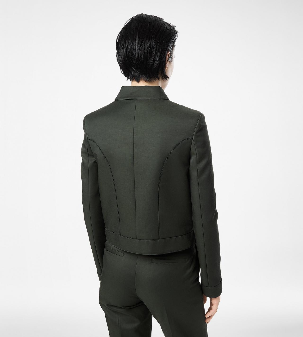 COTTON VISCOSE TWILL BLOUSON WITH PIPING image number 4