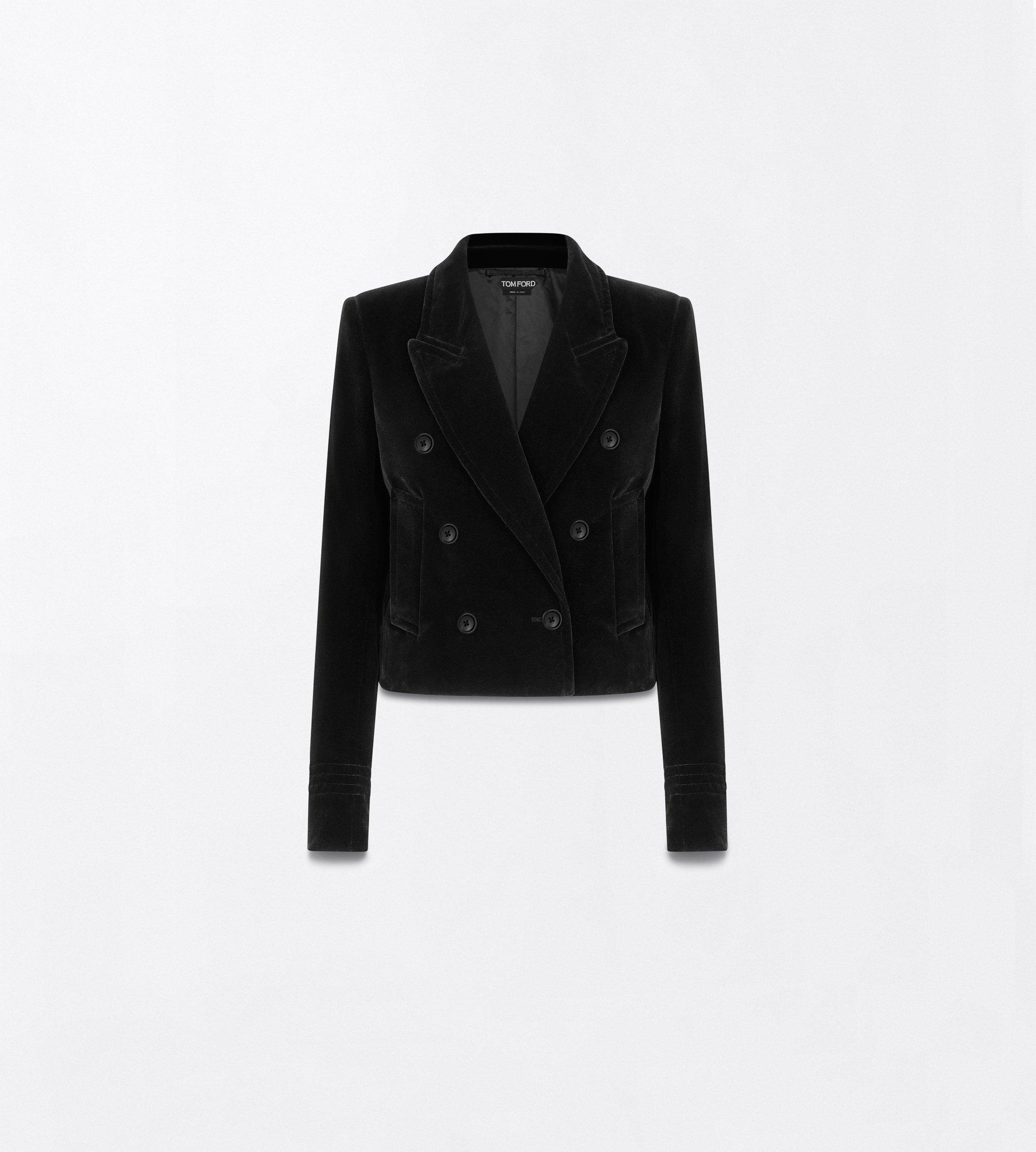 COTTON VELVET DOUBLE BREASTED CABAN