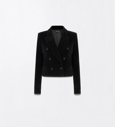 COTTON VELVET DOUBLE BREASTED CABAN