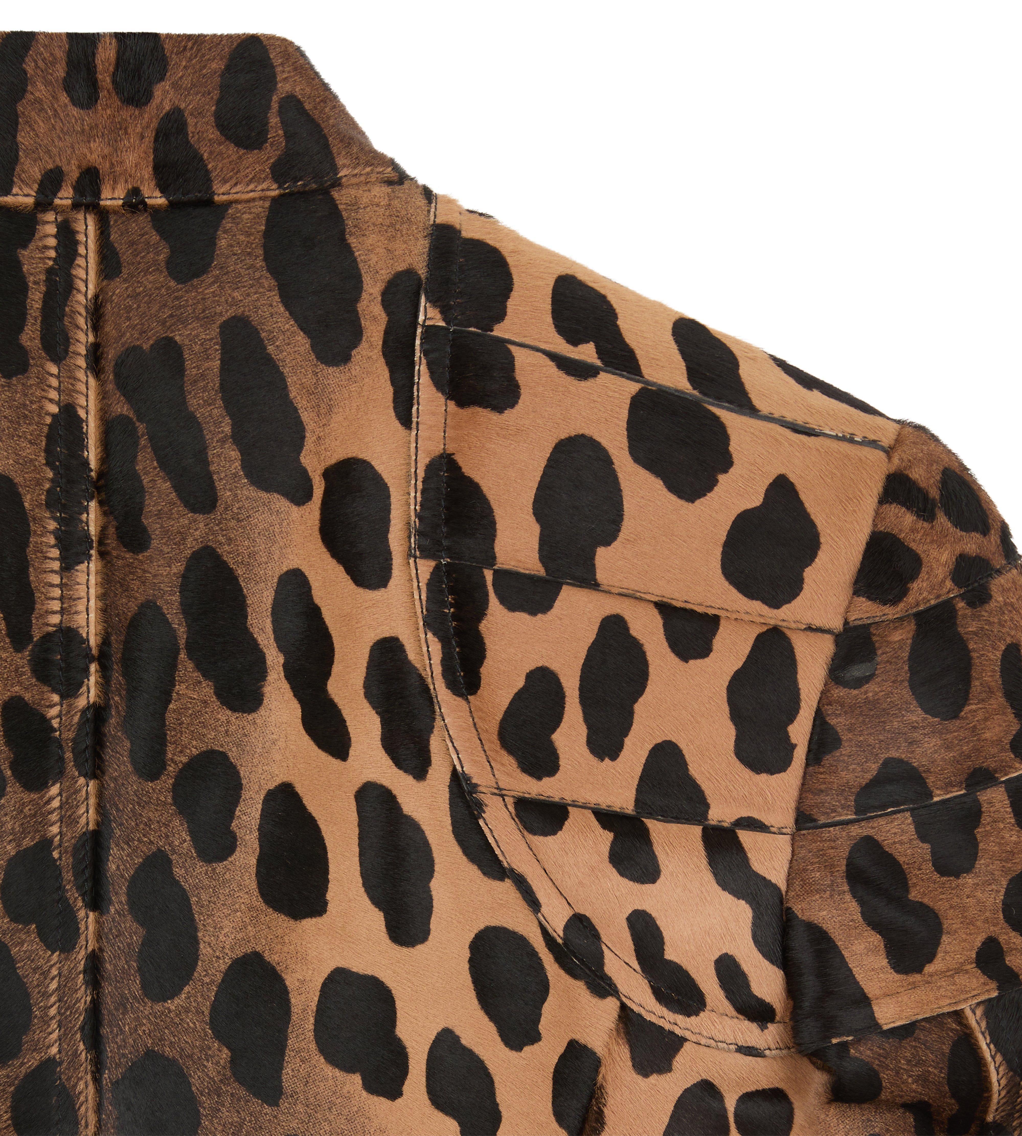 Leopard print biker on sale jacket