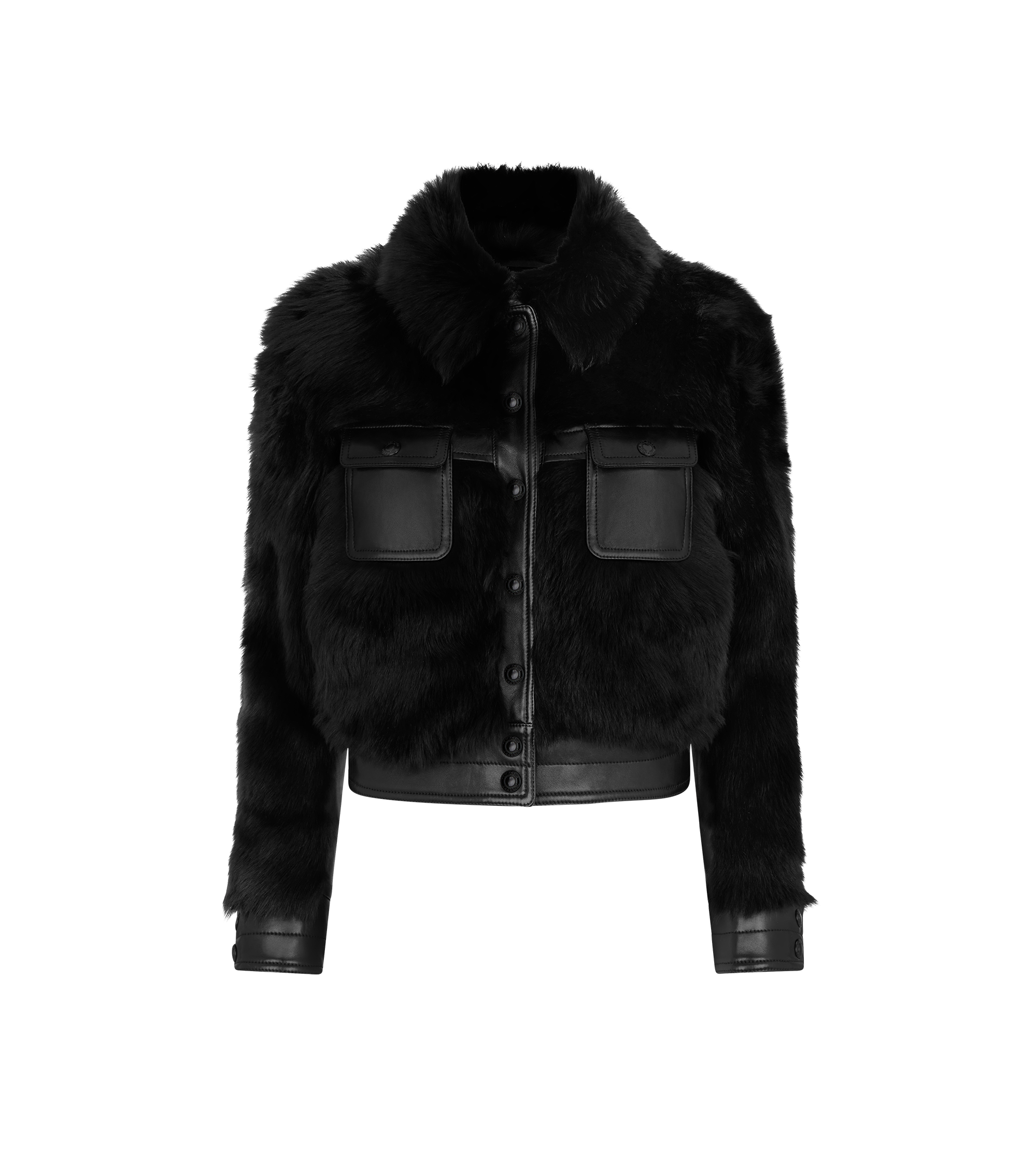 SHEARLING & LEATHER WESTERN JACKET